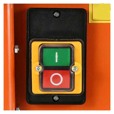 Control panel switch on a Badass Mini Table Saw Station Built For Road Ready Woodworkers Featuring A Slick Flip Jig Base.