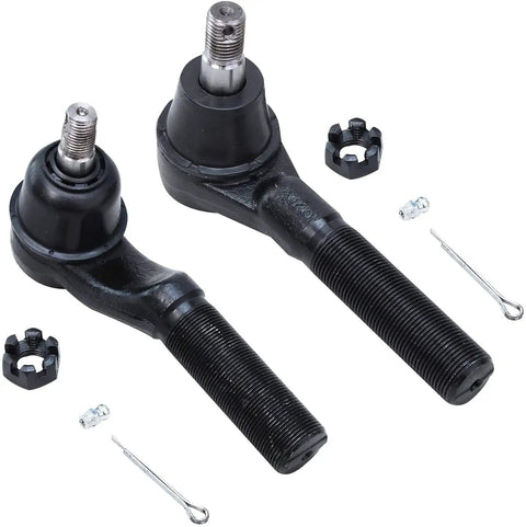 Front Seven Piece Suspension Kit For Ford E Series Vans E 250 E 350 E 450 With Tie Rods Replacement Parts For 1992 To 2005 Econoline Club Wagon And Super Duty Models, two outer tie rod ends