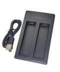 Dual Bay USB Battery Charger Box For 5V Batteries Fast Simultaneous Charging Lightweight Portable Dock With Smart Safety Protections