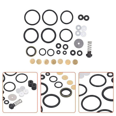 Pro Grade High Pressure PCP Air Compressor Replacement Parts Repair Kit with O Rings Seals Valves Piston Filter and Gauge Set