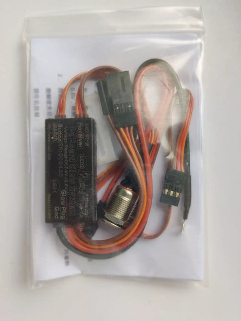 On Board Glow System For Nitro RC Planes With Heat Sink And Cover, New Version Glow Plug Driver Kit in plastic packaging