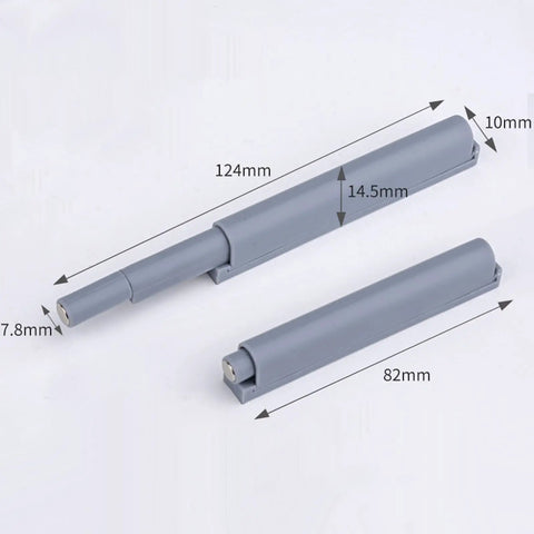 Heavy Duty Push To Open Cabinet Latches 5 Pack Hands Free Wardrobe Rebounders showing dimensions in millimeters