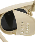 Close-up of Five Piece Welding Goggles Boasting Flex Adjustability To Block Blinding Flash During Industrial Cutting.