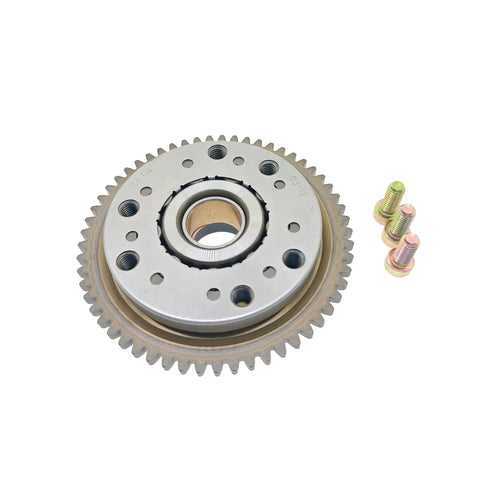Starter Clutch Assembly For CG125 CG150 CG200 No Fuss Install Smooth Shifting Sliding Clutch Spare Parts Durable Quality For Your Ride Premium Durable Performance For Daily Riding And Longevity, with bolts