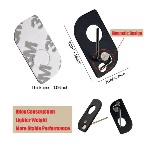 4 Pack Magnetic Arrow Rest For Recurve Bow Adhesive Back Archery Accessory Right Hand with dimensions and magnetic design