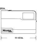 Diagram of Money Bag With Key Lock And Zipper For Cash And Valuables 11.5 Inch Travel Pouch showing dimensions in inches.