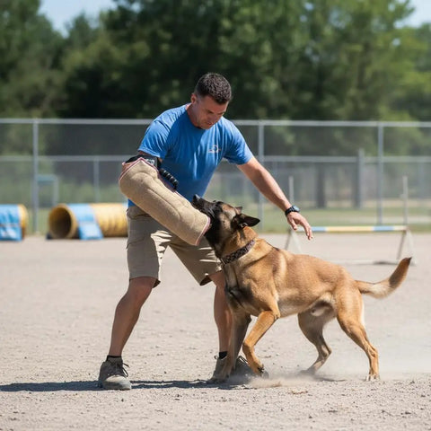 Dog Bite Sleeve Training Pro Grade For Large Dogs Heavy Duty Jute Gear With Safe Padded Arm Sleeve during K9 training
