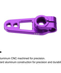 Three Pack Aluminum 25T Steering Servo Arm Horn Set For DIY RC Cars Boats And Planes, 31mm Length, 7mm Thick, 3mm Holes, High Torque Coreless Servo Accessory In Purple, CNC aluminum servo horn