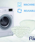 Replacement Steam Mop Pads for Bissell PowerEdge and PowerForce Lift Off Mops 4 Pack with washing machine and reusable symbols
