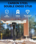 MOUMOUTEN M10×120mm double-ended threaded stud, carbon steel with black oxide finish, installed under mounting bracket