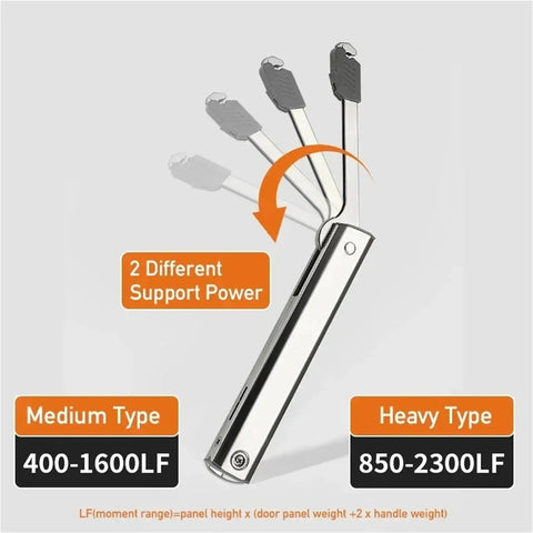 Heavy Duty Hydraulic Adjustable Door Hinge With Silent Operation For Interior And Exterior Doors Built To Last, Smooth Close, Easy Install, Tough As Nails Hardware For High Traffic Entryways, medium type 400-1600LF
