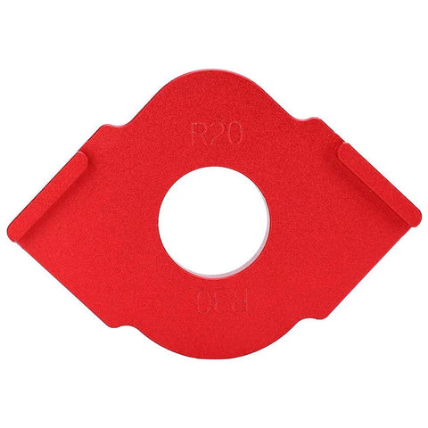 Heavy Duty Aluminum Router Template Jig And Precision Radius Corner Locator With Half Fillet Measuring Set Spanning R10 Through R35 Sizes, R20 template