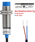 M18 Inductive Proximity Sensor 8mm Sensing Distance 90-250V AC 400mA Normally Open NO 2 Wire Non Shield Type Built For Machinery