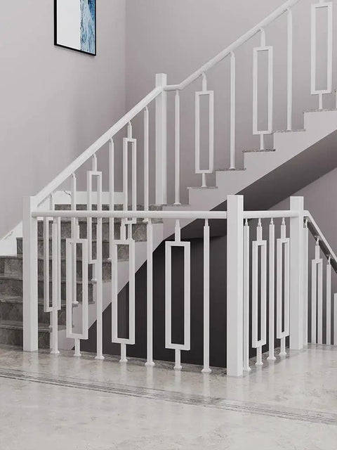 Sick White Banister Rails Featuring Sturdy Stair Spindles And Sleek Handrail Posts For Deck And Porch Mounting quick install.