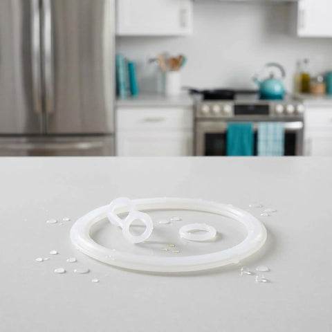 Ice Cream Maker Seal Ring Kit Replacement Gaskets And Valve Stem Parts For Cone Machines O And H Shaped Silicone Gaskets on counter