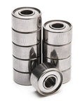 Sealed Deep Groove Ball Bearings 3 By 8 By 4 Millimeter Steel Ten Pack for skateboard wheels and RC cars