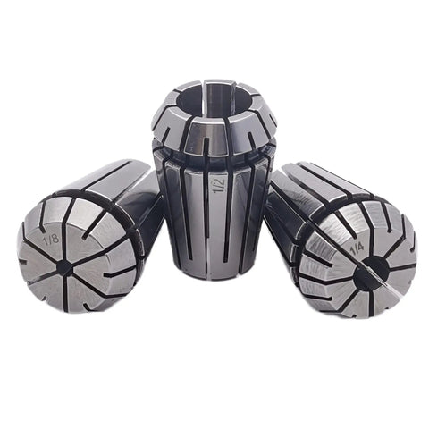 Premium Er20 Spring Collet Set Three Pack High Precision Collets For One Half One Quarter And One Eighth Inch Sizes Ideal For Cnc Workholding