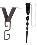 Rain Chain Hanger and Ground Anchor Kit with copper chain clip and stake for outdoor garden rain chains