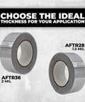 Aluminum Foil Tape 12 Inch By 50 Yards Heat Shield Reflective Sealant in 2 mil and 1.5 mil thickness options for HVAC ducts.