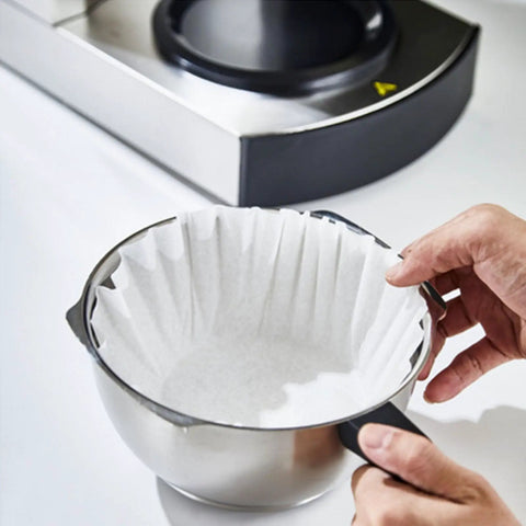Large Flat Bottom Coffee Filters Tall Walled 9.75 Inch Wide 4.25 Inch Tall 2.75 Inch Sides 300 Count Compatible With BUNN in coffee maker