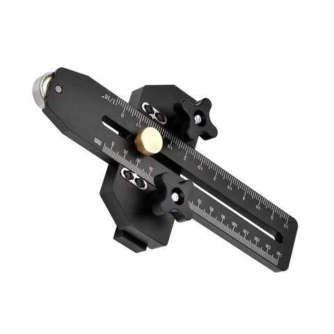 Super Cool Fast Ripping Table Saw Jig Guide For 3/8 In X 3/4 In Slot With Smooth Roller Limiter for precise woodworking setup.