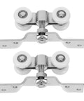 2 Pack Sliding Door Rollers Heavy Duty Stainless Steel Silent Nylon Wheels For Indoor Outdoor Use