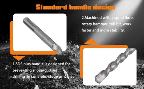 LDEXIN 10 mm carbide-tipped masonry drill bit, SDS-Plus, 150 mm (5.9 in) long, Amazon brand