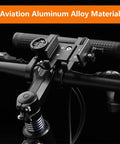Beefed-Up 2400 Lumen Bicycle Headlight With 10000mAh Battery Pack, handlebar extender in aviation aluminum alloy