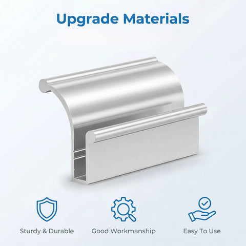 Top Shelf Aluminum Glass Shower Door Handle Replacement For Frameless Sliding And Swing Bathroom Doors Easy Swap Tub Enclosure Pull No Sweat Heavy Duty Hardware Set, silver aluminum handle design, durable material, easy to use.
