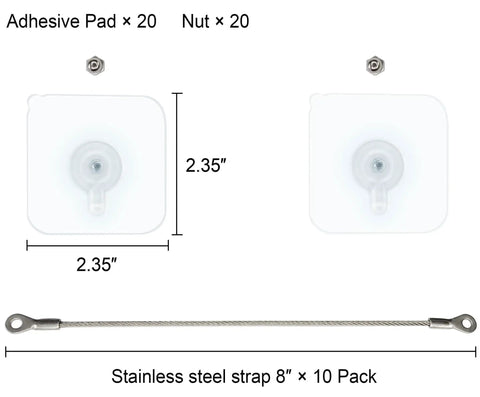 Easy Peasy 10 Pack 8 Inch Furniture Anchors Kit For Baby Proofing And Tv Safety Straps to block tipping without drilling drywall includes adhesive pads and steel straps.