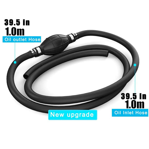 High Flow Siphon Pump Handheld Fuel Transfer Kit For Gasoline Diesel Water And Oils Portable Manual Siphon With 2M Hose