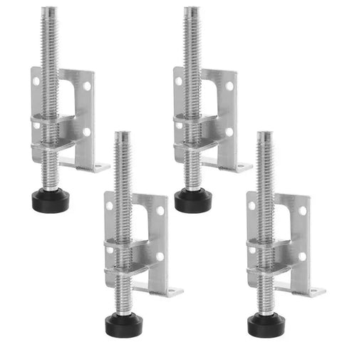 Rock Solid Heavy Duty 12 Pack Adjustable Furniture Feet Leveling Feet with durable threads and angled bracket mounts