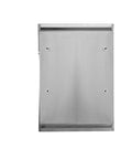 Back view of Built Tough Heavy Duty Wall Mounted Stainless Mailbox With Locking Keyed Security Industrial Grade 304 Brushed Stainless Steel