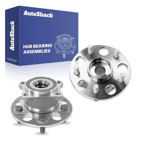 Rear Wheel Hub Bearing Assemblies Left and Right With ABS Replacement for 2019 to 2025 Toyota RAV4, 2020 to 2024 Toyota Camry, and 2021 to 2023 Lexus ES250 2 Piece Set shown with box packaging.