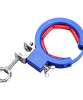 Heavy Duty Pro Grade Cable Tray Roller Guide For Quick Wire Laying And Pulling In Construction Projects With A 65mm Opening And Reinforced Stainless Steel Clamps For Easy Glide Reliable Cable Routing, blue nylon clamp