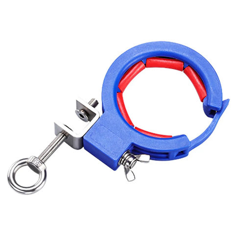 Heavy Duty Pro Grade Cable Tray Roller Guide For Quick Wire Laying And Pulling In Construction Projects With A 65mm Opening And Reinforced Stainless Steel Clamps For Easy Glide Reliable Cable Routing, blue nylon clamp