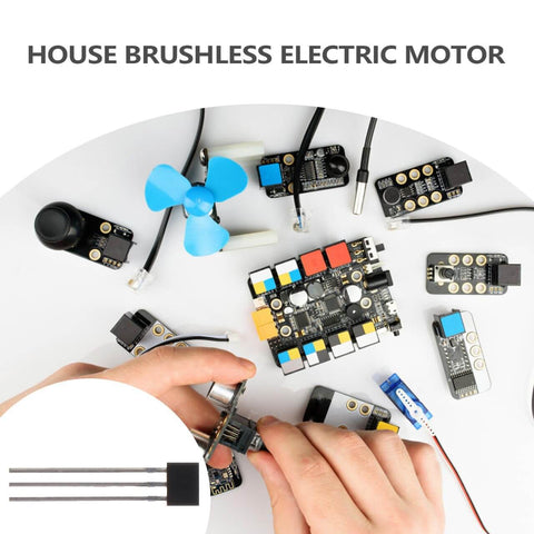 DIY home electronics with Slim Hall Effect Sensor for Brushless Motors, Tiny Linear Magnetic Field Sensor 0.62 x 0.15 x 0.15 In.