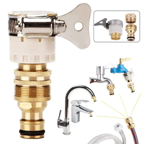 5 Pack Hose Barb Connector Brass Water Pipe Fittings For Garden Hose And Faucet Adapters Universal 15Mm To 23Mm Thread Converter