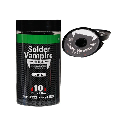 Pro Grade High Density Copper Solder Wick Braid For PCB Repair And Electronics Maintenance Precision Desoldering Wick in black packaging