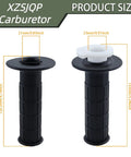 Front view of XZSJQP carburetor grips, measurements 120.5mm and 133mm length, 21mm and 23mm diameter sections shown.