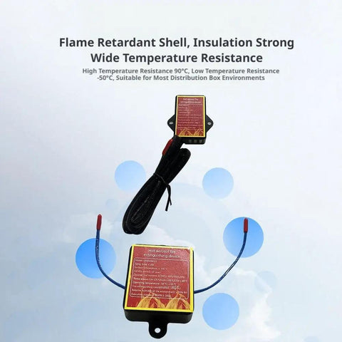 Heat Activated Auto Fire Extinguisher Sticker For Car Engine And Electric Battery Bay Tough As Nails Flame Suppressant Pad compact fire suppression device with wiring.