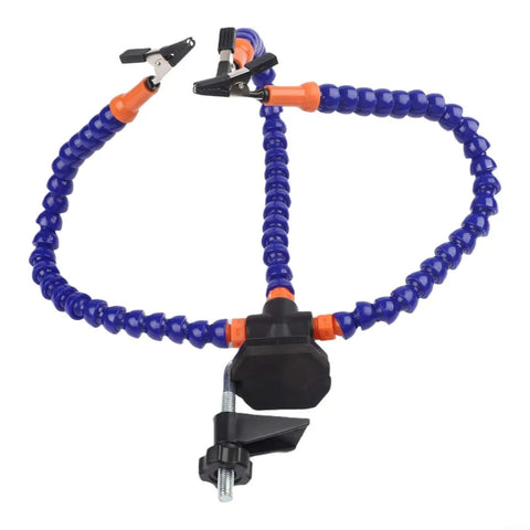 Three Arm Soldering Helping Hands Station With Adjustable Clips And Heat Resistant Stainless Steel Clips, silicone pads
