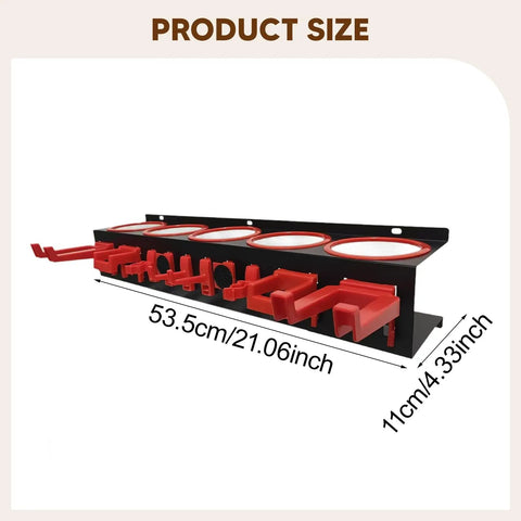 Heavy Duty Galvanized Steel Wall Mount Spray Bottle Rack Organizer Holds A Ton Of Cleaners And Jars Keeps Your Garage Super Neat Without Hogging Counter Space Or Causing Headaches 53.5cm size detail