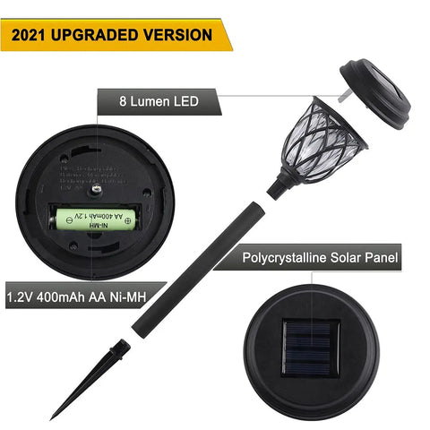 10 Pack Solar Outdoor Lights For Garden Pathway And Walkway Driveway Sidewalk And Yard Black With Cool White LED, energy saving