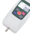 Digital Push Pull Dynamometer Meter With Backlit LCD Portable Force Gauge For Tension And Compression Testing Real Time And Peak Readouts N Lb Kg Oz Units Auto Power Off Storage Box Precision Machined Plus Minus 1 Percent, close-up
