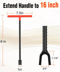 16 Inch Water Meter Key With Heavy Duty Steel T Handle Four Way Universal Cross Key For Multi Function Access Extended Length