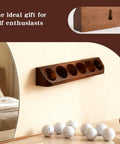 Two Pack Walnut Wood Golf Ball Display Case Wall Mount Set Holds Six Standard Golf Balls Each For A Total Of Twelve, Ideal For Collectors