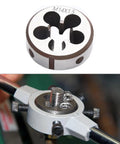 Premium M14 X 1.5 Metric Thread Tap And Die Set in High Speed Steel 6542 for creating and reclaiming threads, die in use
