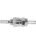 Built Tough Stainless Steel Air Fittings 5 Pack Set With Heavy Duty Pneumatic Quick Connect Couplers and Easy Install Plugs side view of durable connector.