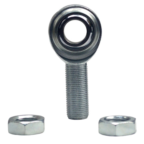 Beefy 3/4 Inch Steering Shaft Kit With Steel Shaft Support, Spherical Rod End, Right Hand Male Thread Jam Nut, Includes 1 Rod End And 2 Right Hand Jam Nuts, Heavy Duty Replacement For Off Road Vehicles. Steel rod end with two jam nuts